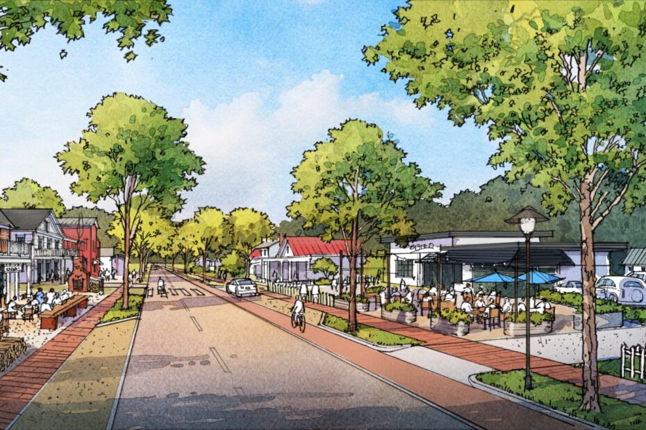 A rendering of what historic downtown Nolensville could look like under new zoning requirements