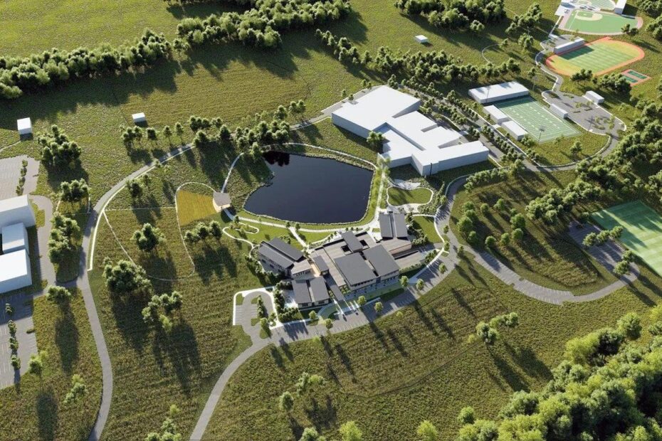 A digital aerial of the proposed St. Michael Academy