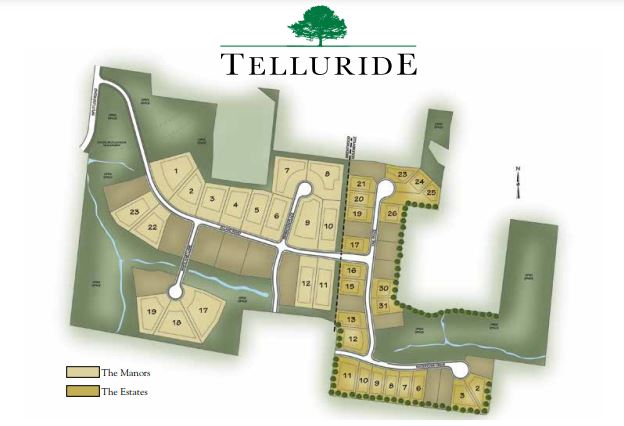 A map of Telluride in Nolensillve