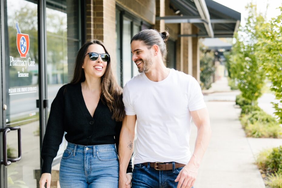 Matthew and Noelle Tabor exploring Greenbrook North in Nolensville